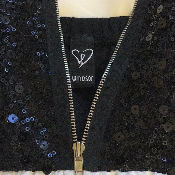 ‘Windsor’ Black Sequined Strapless Dress - Picture 6 of 7